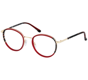 CINQUE Brille 11126- 2 gold mit weinrot und schwarz marmoriert