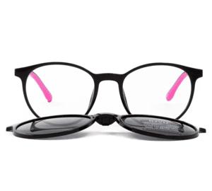INVU. Brille mit Clip M4209 D schwarz fuchsia
