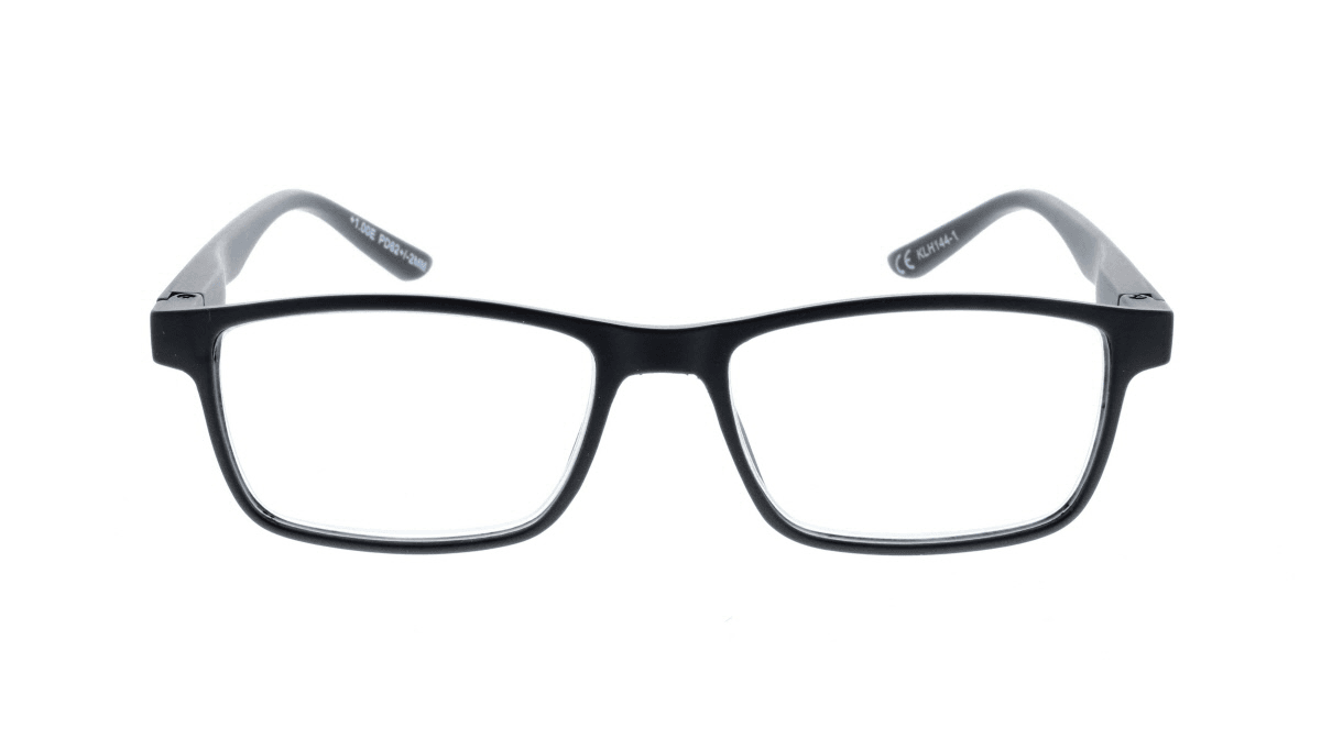 Kleine Sonnenbrille schwarz mit Lesehilfe + 1,5 Dioptrin in