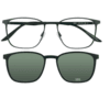 Brille für Clip 2253-1 schwarz matt auf gun Schwarz