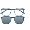 Brille für Clip 2253-2 blau auf hellblau matt