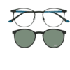 Brille Titan für Clip 4553-3  schwarz mit blau matt Schwarz