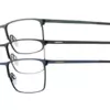 Brille Flex 2287-2 schwarz auf gun matt Schwarz