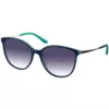 Sonnenbrille 800-103 dunkelblau auf hellblau-grün gestreift Blau