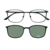 Brille für Clip 2399-3 schwarz mit grün matt Grün