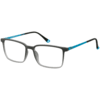 Brille 60109-3 dunkelgrau verlauf matt mit blau metallic Blau