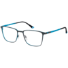Brille für Clip 10075-1 dunkelgrau metallic auf blau matt Grau