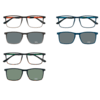 Brille für Clip 6421-3 dunkelblau matt Blau