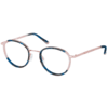 Brille 11126-1 roségold mit blau marmoriert und perlmutt Pink/Rosa