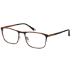 Brille für Clip 10083-2 schwarz auf rostbraun matt Braun