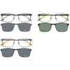 Brille für Clip 2425-1 dunkelgrau mit hellgrau matt