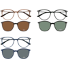 Brille für Clip 6732-2 dunkelblau transparent matt roségold