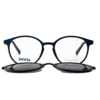 Brille mit Clip M4110C blaugrau matt Blau