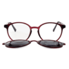 Brille mit Clip M4110F rot schwarz transparent Rot