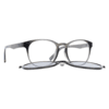 Brille mit Clip M4103E grau transparent Grau