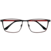 Brille Titan für Clip 4607-2 schwarz auf rot matt Schwarz
