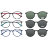 Brille für Clip 6321-1 schwarz auf weinrot