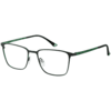 Brille für Clip 10075-3 schwarz auf dunkelgrün matt Schwarz
