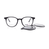 Brille mit Clip UN770-1 schwarz matt
