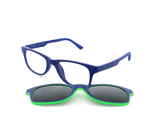 HIS Eyewear Brille mit Clip HK606-1 blau grün matt