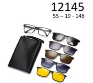 Unlimited Brille mit Clip 12145 matt schwarz