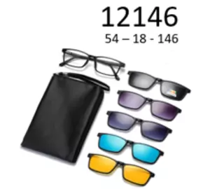 Unlimited Brille mit Clip 12146 matt schwarz