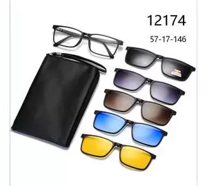 Unlimited Brille mit Clip 12174 matt schwarz 