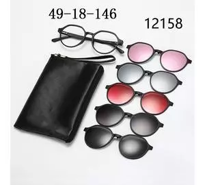 Unlimited Brille mit Clip 12158 matt schwarz 