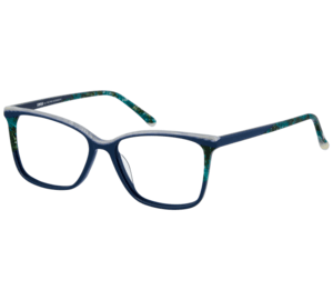 CINQUE Brille 61090-1 dunkelblau mit grün gemustert und perlmutt
