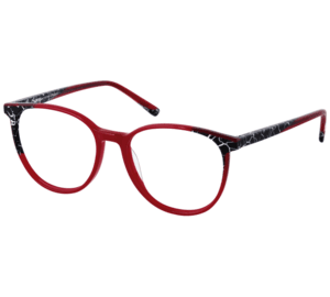 CINQUE Brille 61082-3 rot mit schwarz weiß marmoriert