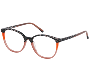 CINQUE Brille 61094-4 schwarz marmoriert orange rosé verlauf