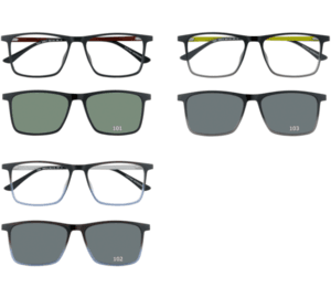 VISTAN Brille für Clip 6423-1 schwarz matt carbonbügel