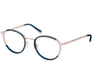 CINQUE Brille 11126-1 roségold mit blau marmoriert und perlmutt