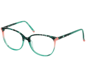 CINQUE Brille 61100-3 grün marmoriert rosa verlauf