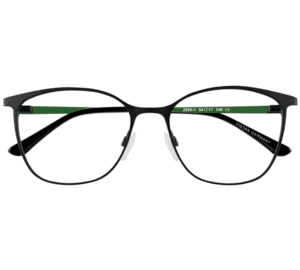 VISTAN Brille für Clip 2896-1 schwarz metallic mit grün matt