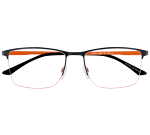 VISTAN Brille 2435-2 schwarz auf orange matt