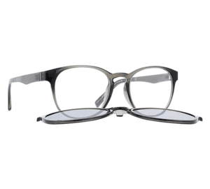 INVU. Brille mit Clip M4103E grau transparent