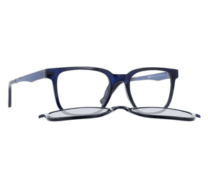 INVU. Brille mit Clip M4201 D blau transparent