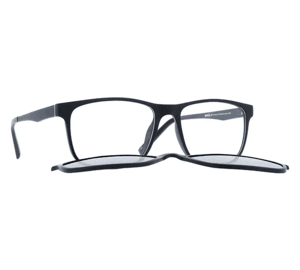 INVU. Brille mit Clip M4202 A schwarz matt