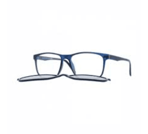 INVU.  Brille mit Clip M4202 B blau transparent matt