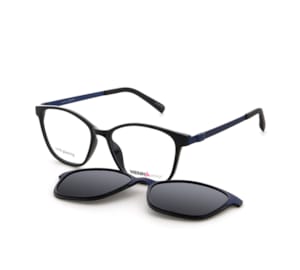 Vienna Design Brille mit Clip UN820-01 dunkelblau matt