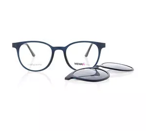 Vienna Design Brille mit Clip UN770-3 blau matt