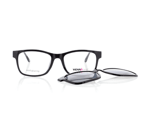 Vienna Design Brille mit Clip UN765-1 schwarz
