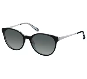 VISTAN Sonnenbrille 788-101 schwarz auf schwarz weiß gestreift kristall